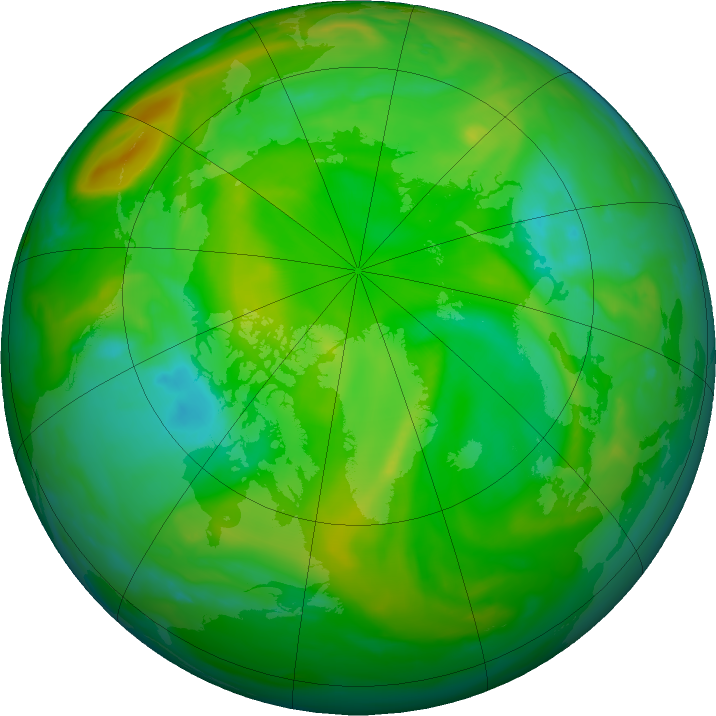 Arctic ozone map for 30 June 2021